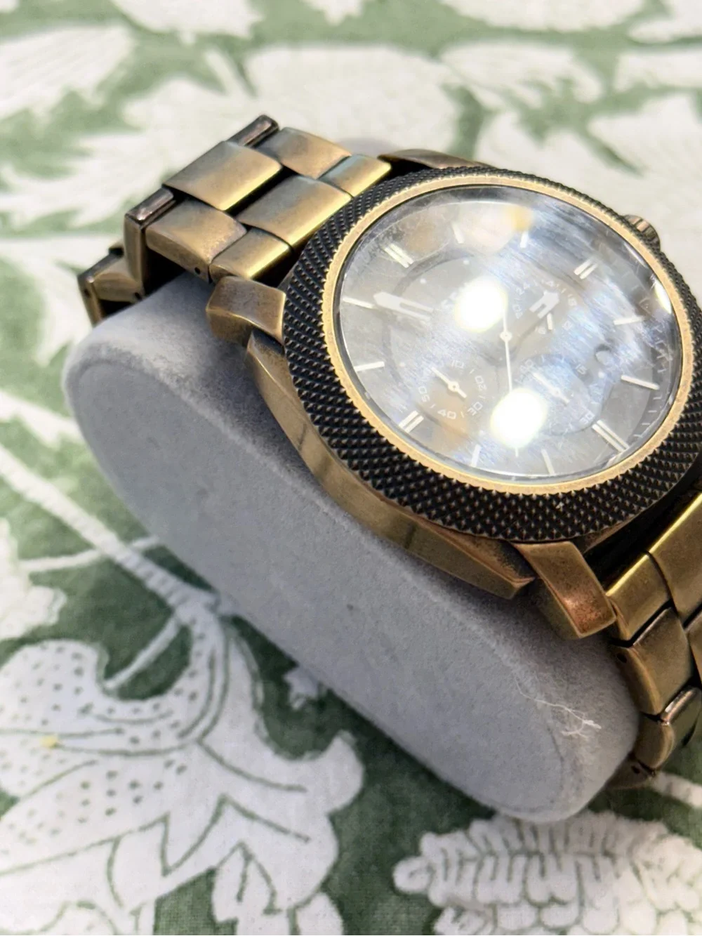 Fossil Bronze-Tone Men's Chronograph Watch with Black Dial
